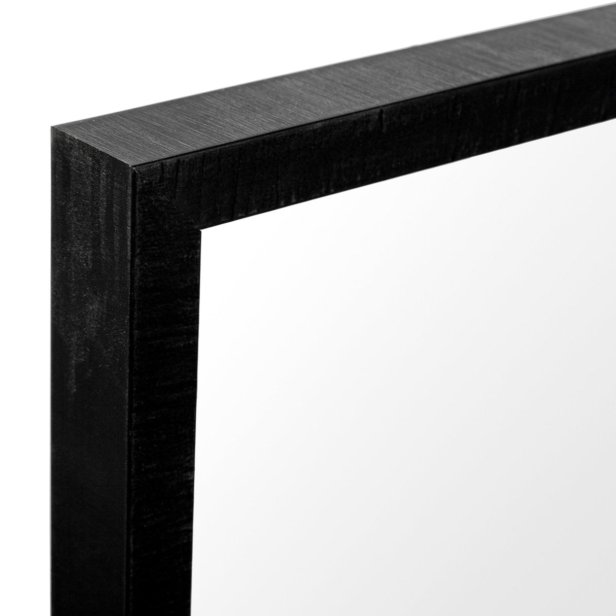 Black 30x40 Faux Wood Frame Bathroom Vanity Mirror by Mercana at Eve Furniture