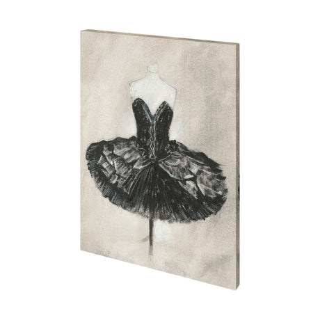 Black Ballet Dress I by Ethan Harper a Hand Embellished Textured Canvas by Mercana at Eve Furniture