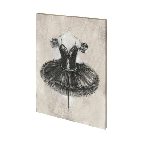 Black Ballet Dress II by Ethan Harper a Hand Embellished Textured Canvas by Mercana at Eve Furniture