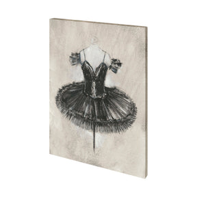 Black Ballet Dress II by Ethan Harper a Hand Embellished Textured Canvas by Mercana at Eve Furniture
