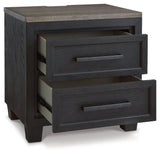 Foyland California King Panel Storage Bed with Mirrored Dresser, Chest and 2 Nightstands in Black/Brown