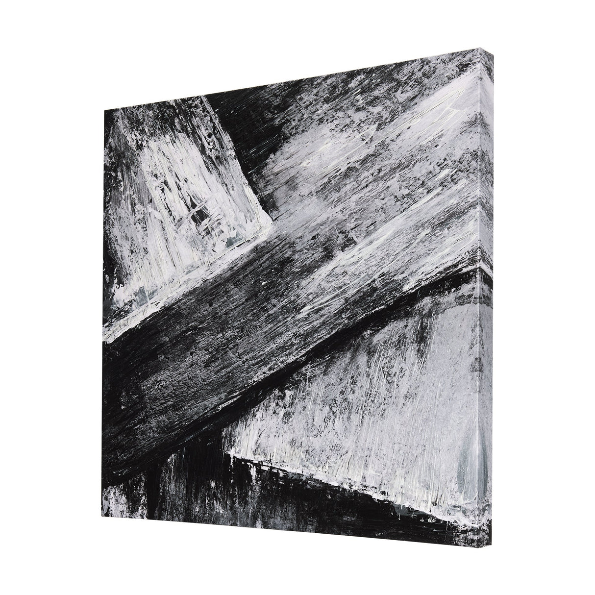 Black Composition I by Mercana Studio a Hand Embellished Textured Canvas by Mercana at Eve Furniture