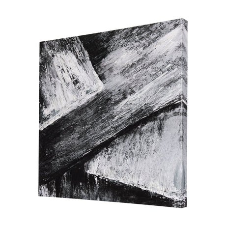 Black Composition I by Mercana Studio a Hand Embellished Textured Canvas by Mercana at Eve Furniture