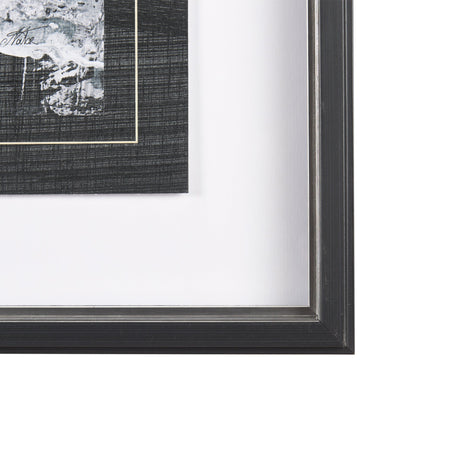 Black Composition I by Mercana Studio Hand Embellished Textured Framed Art Print Matted under Glass by Mercana at Eve Furniture