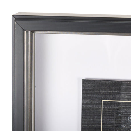 Black Composition I by Mercana Studio Hand Embellished Textured Framed Art Print Matted under Glass by Mercana at Eve Furniture