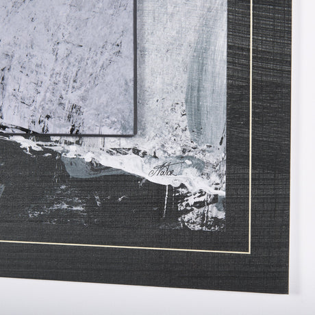 Black Composition I by Mercana Studio Hand Embellished Textured Framed Art Print Matted under Glass by Mercana at Eve Furniture