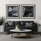 Black Composition I by Mercana Studio Hand Embellished Textured Framed Art Print Matted under Glass by Mercana at Eve Furniture