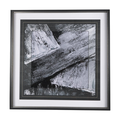 Black Composition I by Mercana Studio Hand Embellished Textured Framed Art Print Matted under Glass by Mercana at Eve Furniture