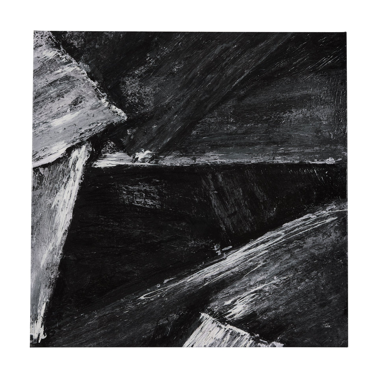 Black Composition II by Mercana Studio a Hand Embellished Textured Canvas by Mercana at Eve Furniture