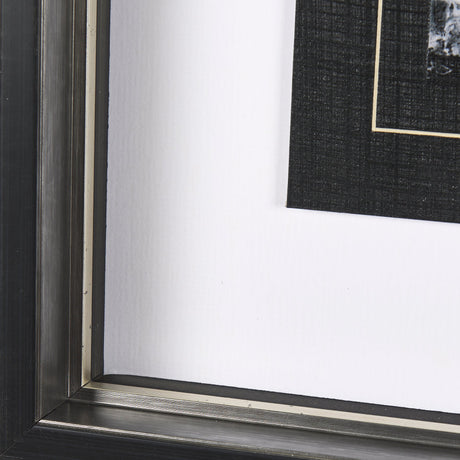 Black Composition II by Mercana Studio Hand Embellished Textured Framed Art Print Matted under Glass by Mercana at Eve Furniture