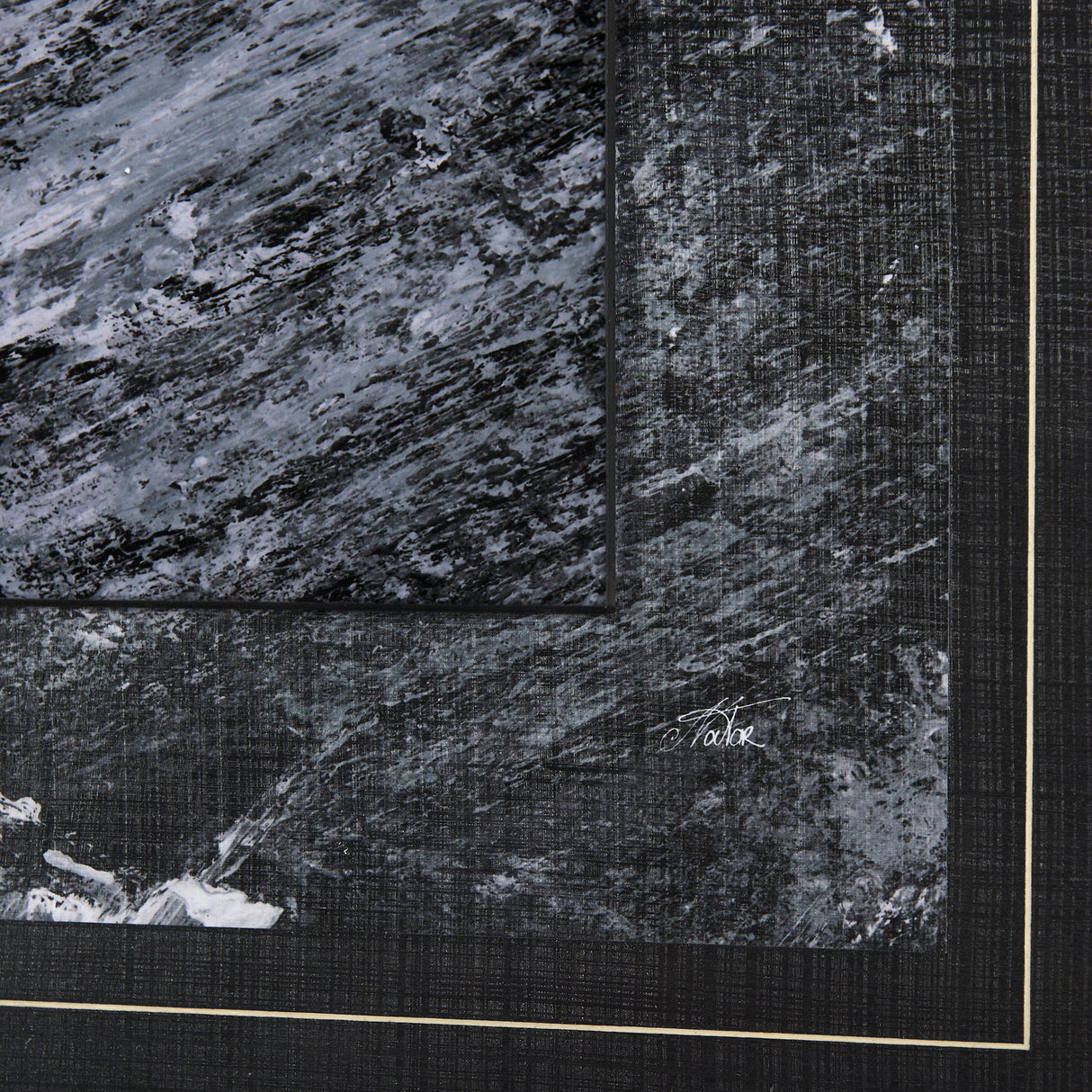 Black Composition II by Mercana Studio Hand Embellished Textured Framed Art Print Matted under Glass by Mercana at Eve Furniture
