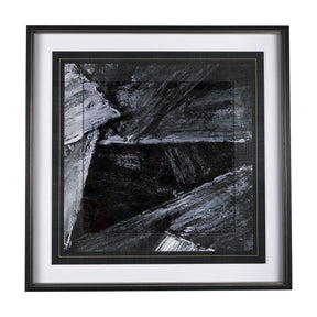 Black Composition II by Mercana Studio Hand Embellished Textured Framed Art Print Matted under Glass by Mercana at Eve Furniture