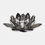 Black Crystal Lotus Votive Holder 8"