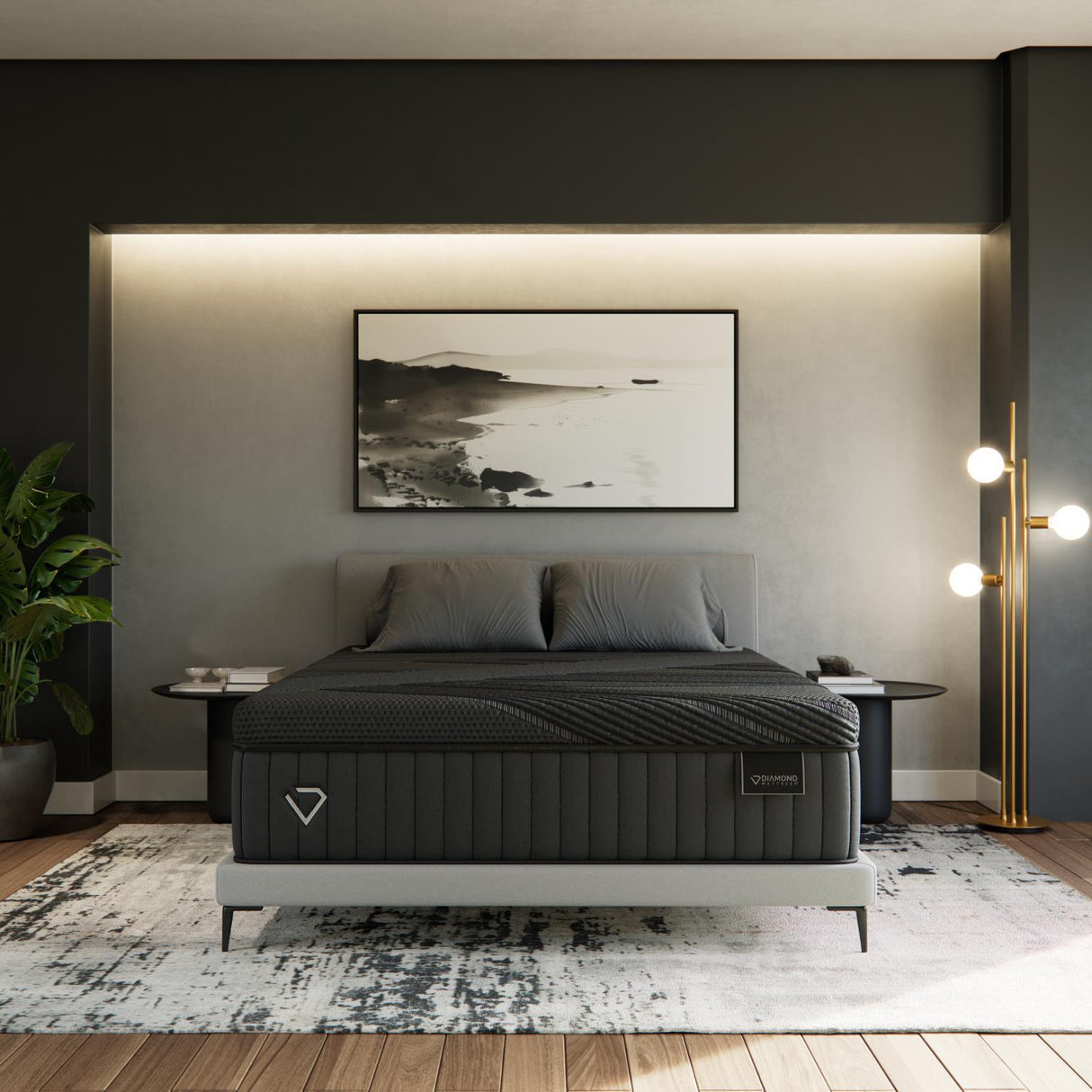 Black Diamond Summit Hybrid 15" Firm Black Twin Mattress by Diamond Mattress at Eve Furniture