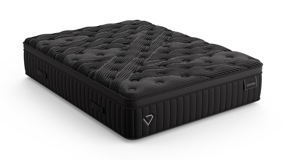Black Diamond Telluride Luxe Quilted Hybrid 16" Plush Black Twin Mattress by Diamond Mattress at Eve Furniture