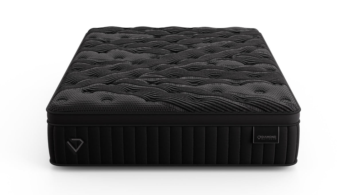 Black Diamond Telluride Luxe Quilted Hybrid 16" Plush Black Twin XL Mattress by Diamond Mattress at Eve Furniture