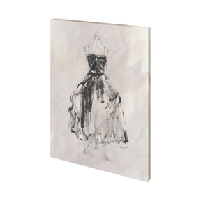 Black Evening Gown I by Ethan Harper a Hand Embellished Textured Canvas by Mercana at Eve Furniture