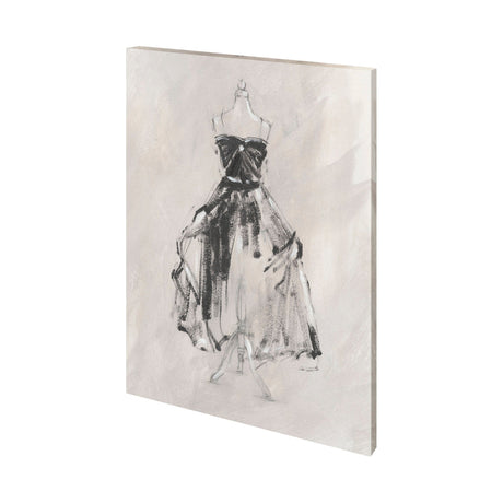 Black Evening Gown I by Ethan Harper a Hand Embellished Textured Canvas by Mercana at Eve Furniture