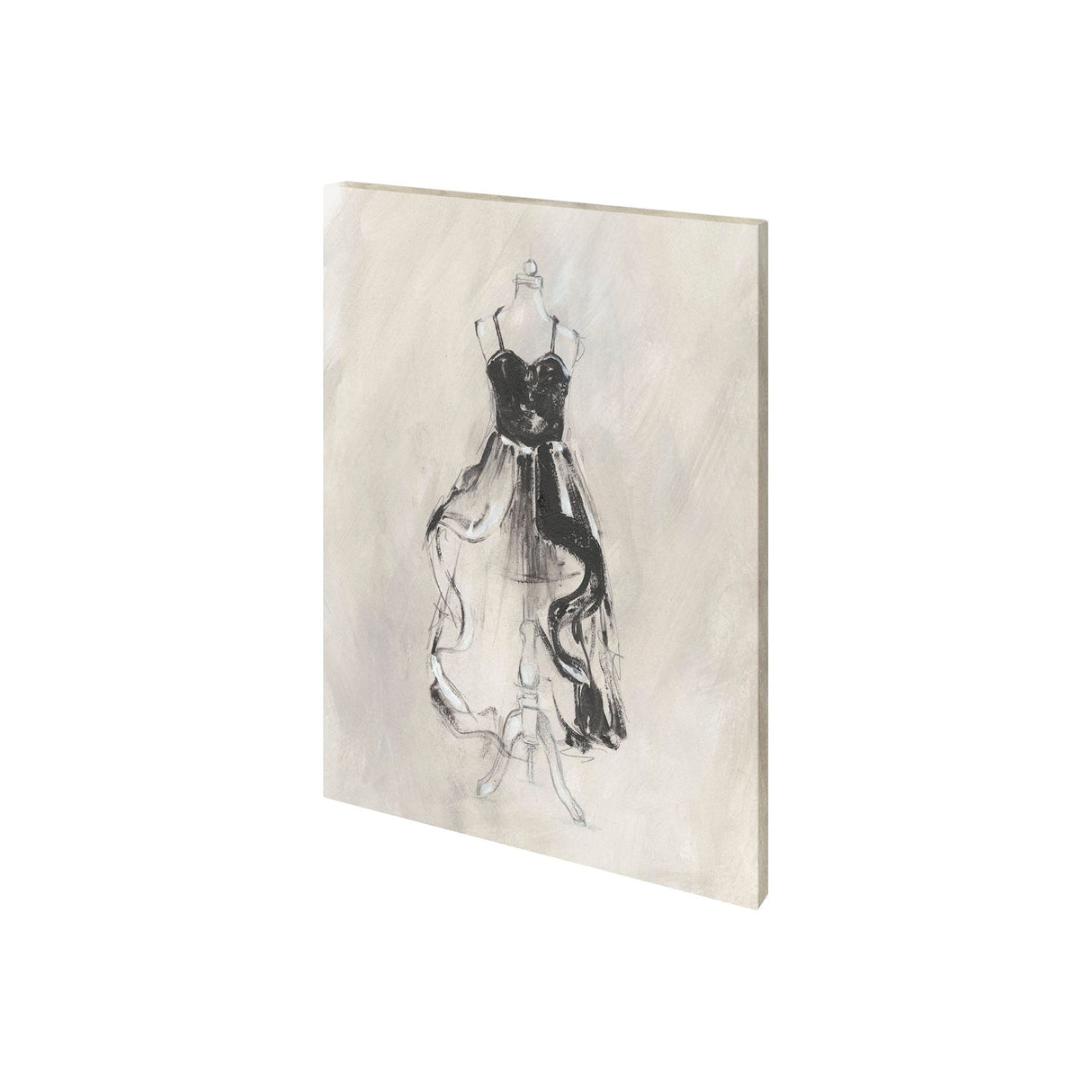 Black Evening Gown II by Ethan Harper a Hand Embellished Textured Canvas by Mercana at Eve Furniture