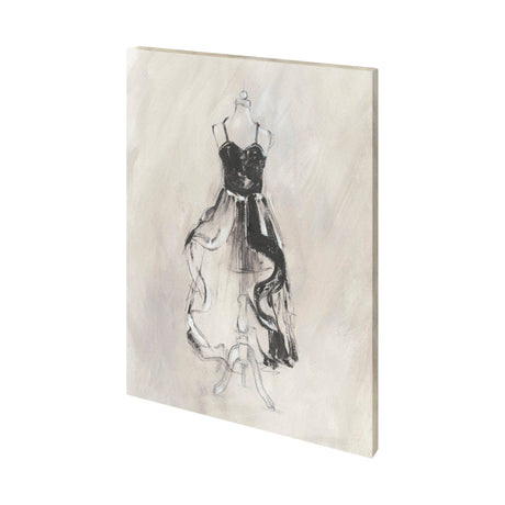 Black Evening Gown II by Ethan Harper a Hand Embellished Textured Canvas by Mercana at Eve Furniture