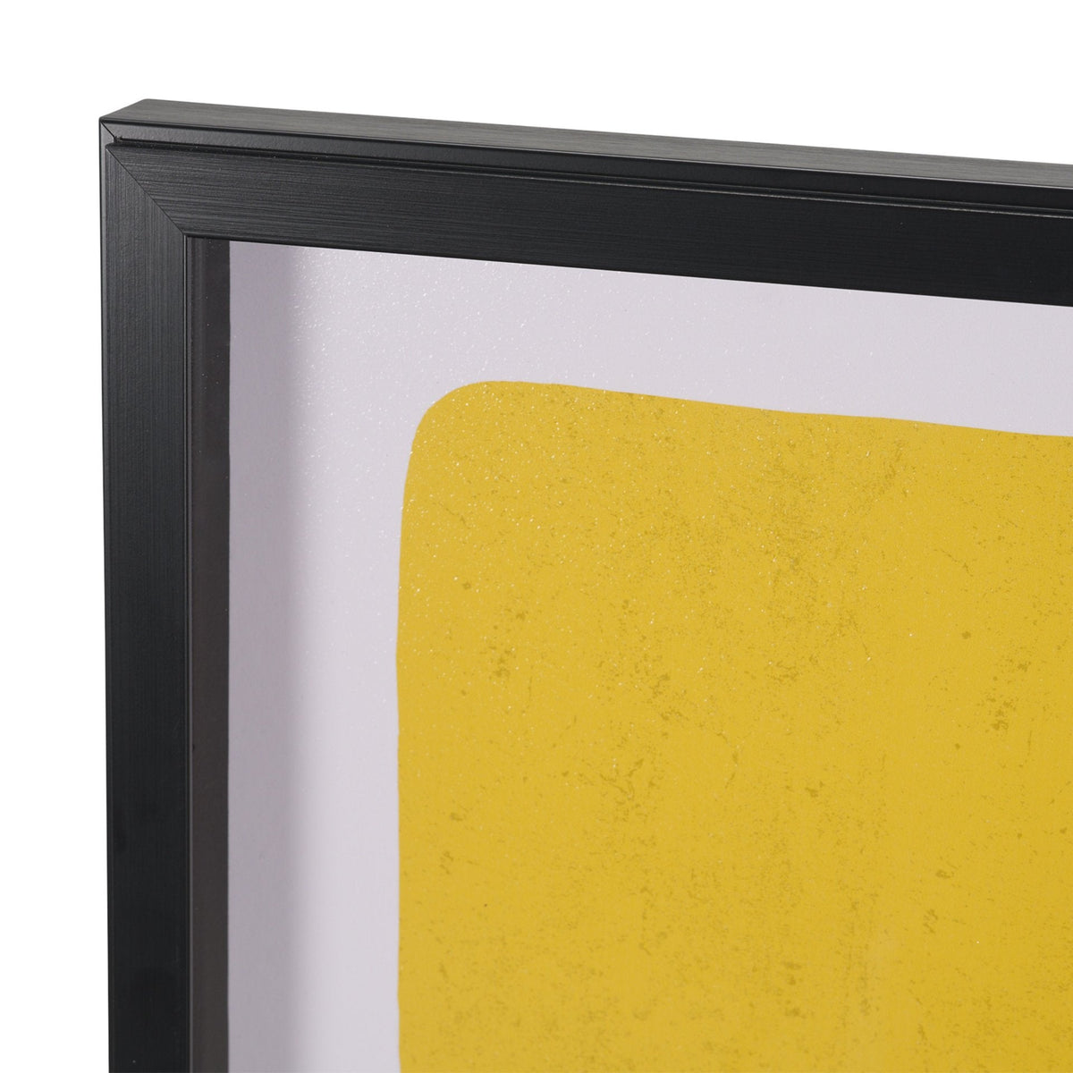 Black Reeds Yellow Abstract by Cats And Dogs Hand-Embellish Textured Framed Artwork Matt under Glass by Mercana at Eve Furniture