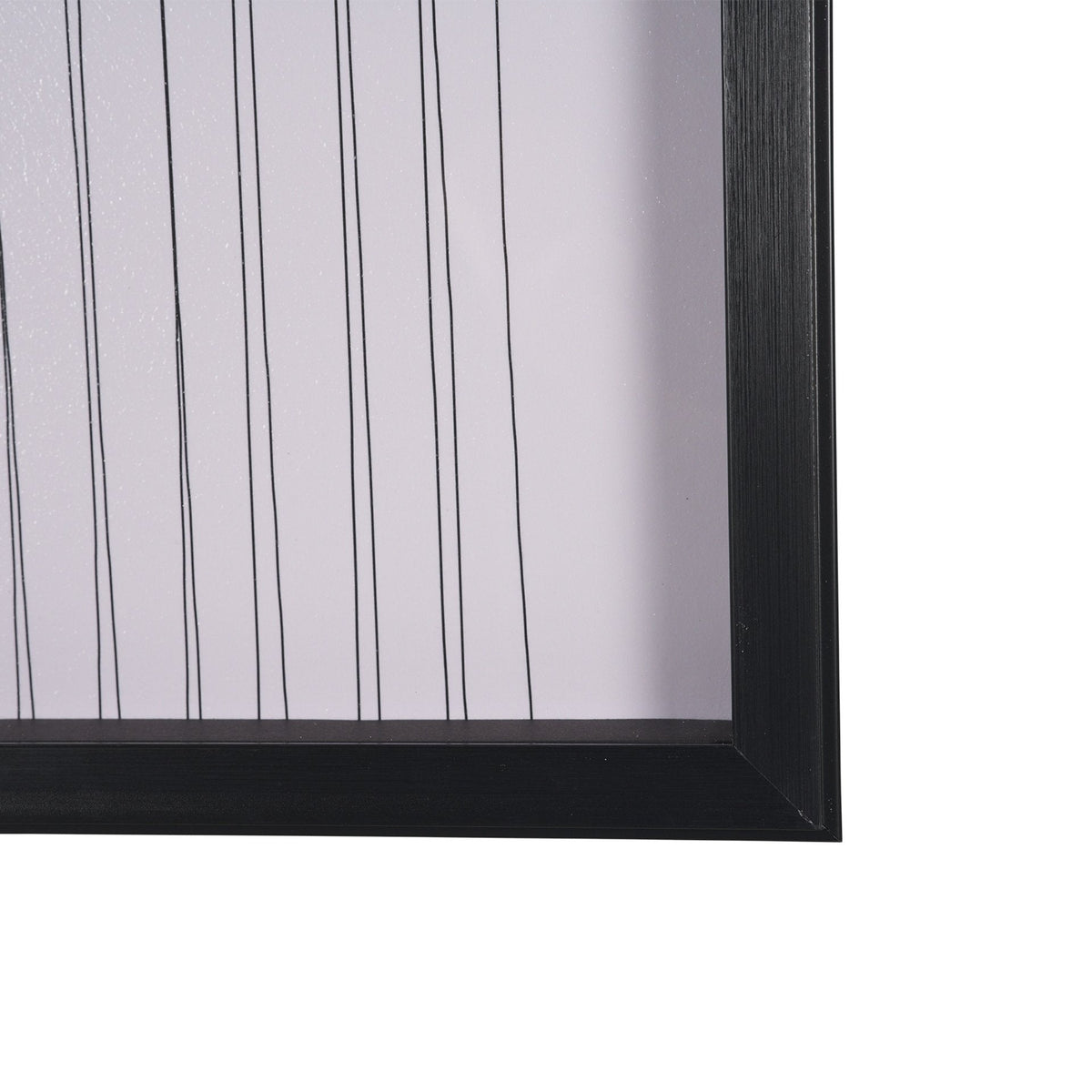 Black Reeds Yellow Abstract by Cats And Dogs Hand-Embellish Textured Framed Artwork Matt under Glass by Mercana at Eve Furniture