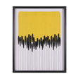 Black Reeds Yellow Abstract by Cats And Dogs Hand-Embellish Textured Framed Artwork Matt under Glass by Mercana at Eve Furniture