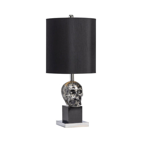 Black Skull Black/Silver Table Lamp (Set of 2) by Crestview at Eve Furniture