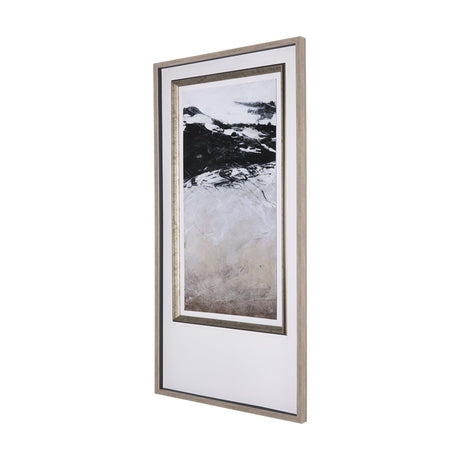 Black Strokes I by Mercana Studio a Hand Embellished Textured Framed Art Print Matted under Glass by Mercana at Eve Furniture