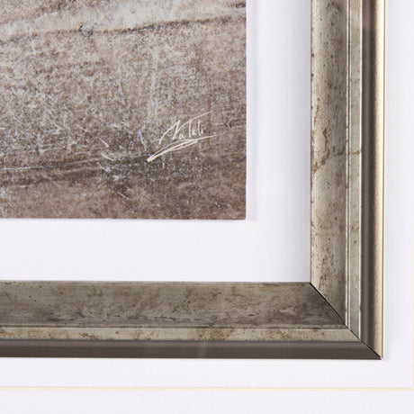 Black Strokes I by Mercana Studio a Hand Embellished Textured Framed Art Print Matted under Glass by Mercana at Eve Furniture