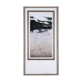 Black Strokes I by Mercana Studio a Hand Embellished Textured Framed Art Print Matted under Glass by Mercana at Eve Furniture