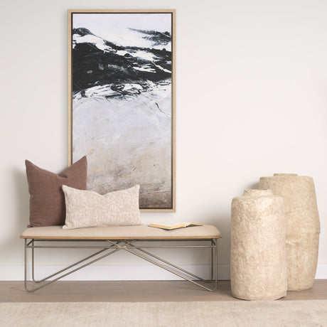Black Strokes I by Mercana Studio a Hand Embellished Textured Framed Canvas by Mercana at Eve Furniture