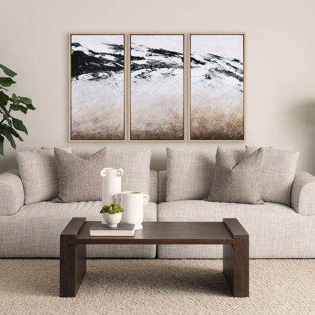 Black Strokes I by Mercana Studio a Hand Embellished Textured Framed Canvas by Mercana at Eve Furniture