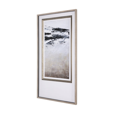 Black Strokes II by Mercana Studio a Hand Embellished Textured Framed Art Print Matted under Glass by Mercana at Eve Furniture