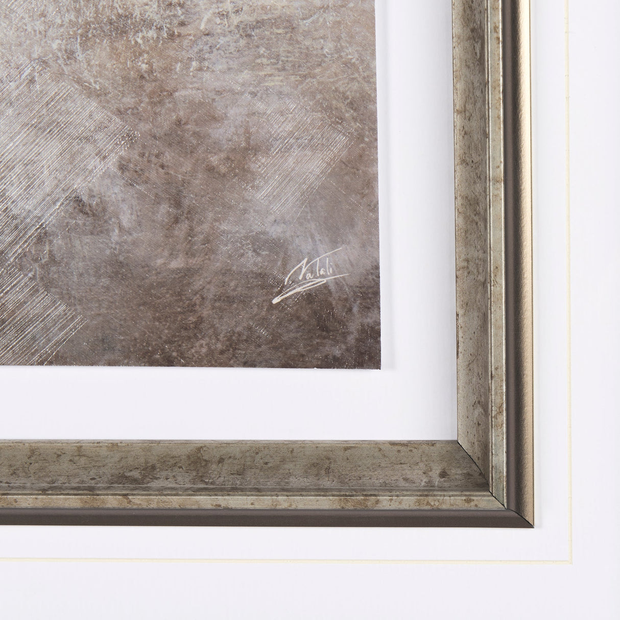 Black Strokes II by Mercana Studio a Hand Embellished Textured Framed Art Print Matted under Glass by Mercana at Eve Furniture