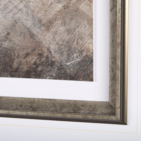 Black Strokes III by Mercana Studio a Hand Embellished Textured Framed Art Print Matted under Glass by Mercana at Eve Furniture