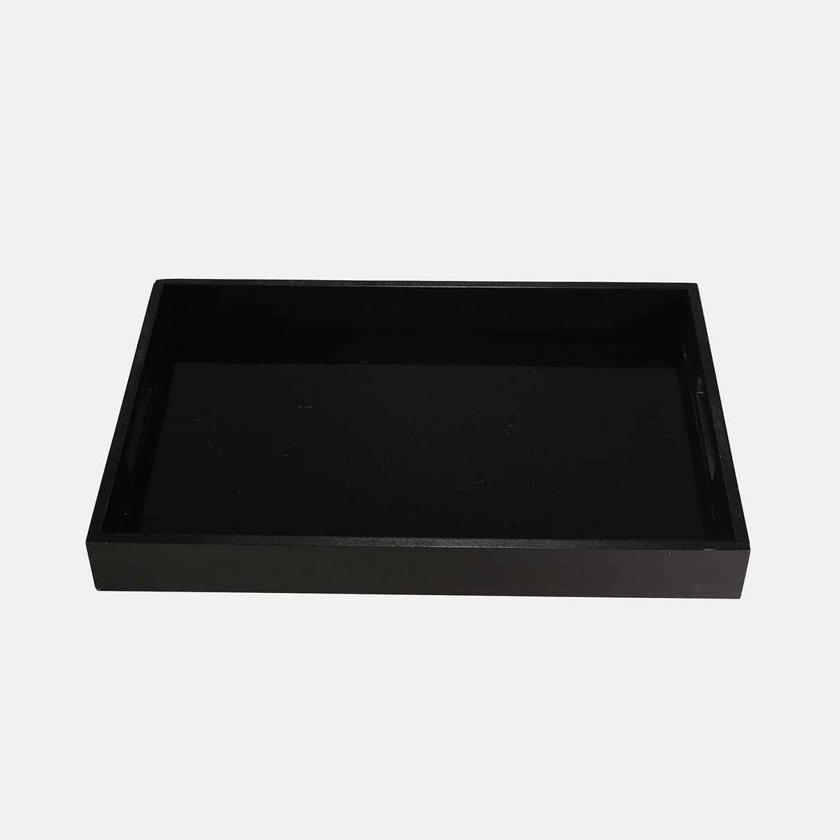 Black Wood/glass Tray