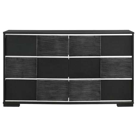 Blacktoft Black 6-Drawer Dresser by Coaster at Eve Furniture