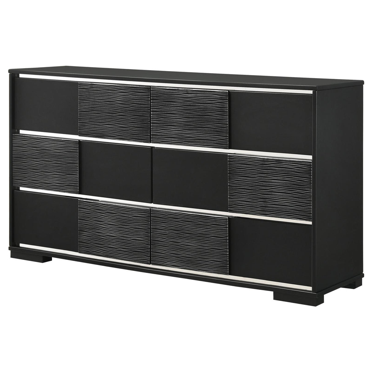 Blacktoft Black 6-Drawer Dresser by Coaster at Eve Furniture