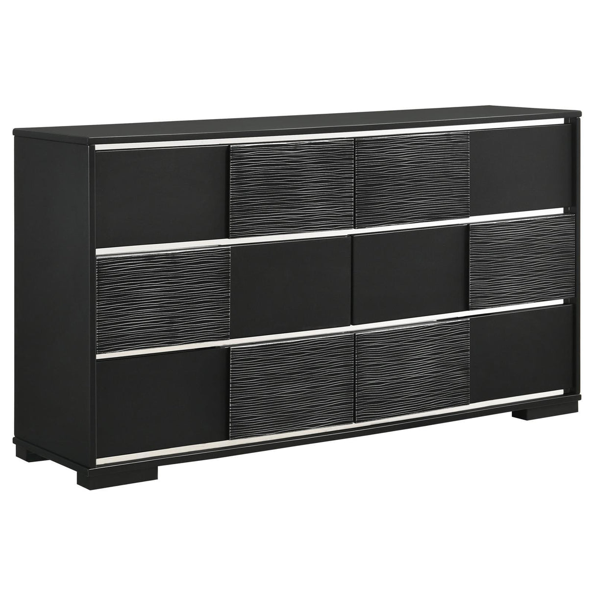 Blacktoft Black 6-Drawer Dresser by Coaster at Eve Furniture