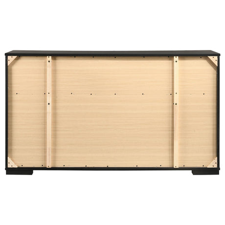 Blacktoft Black 6-Drawer Dresser by Coaster at Eve Furniture