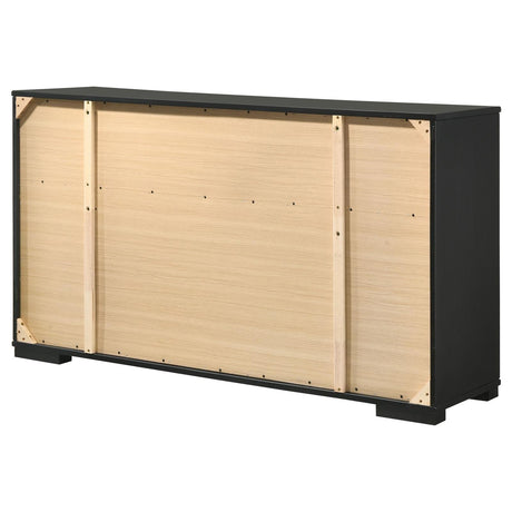 Blacktoft Black 6-Drawer Dresser by Coaster at Eve Furniture