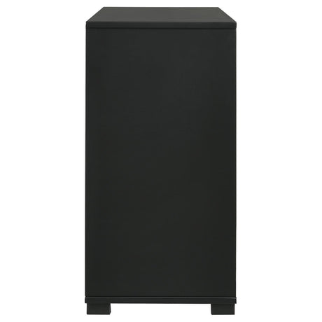 Blacktoft Black 6-Drawer Dresser by Coaster at Eve Furniture