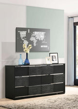 Blacktoft Black 6-Drawer Dresser by Coaster at Eve Furniture