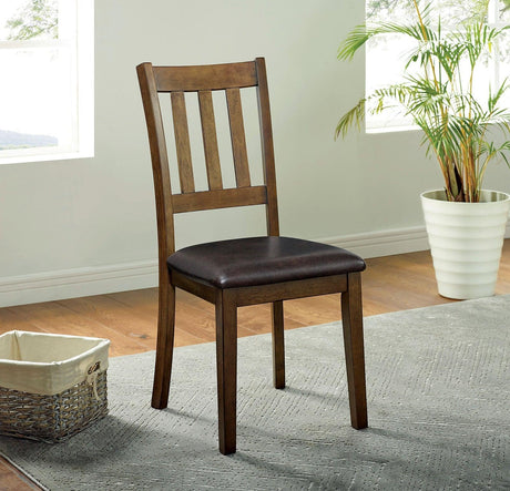 Blackwood Walnut/Dark Brown 3 Pc. Round Table Set by Furniture of America at Eve Furniture