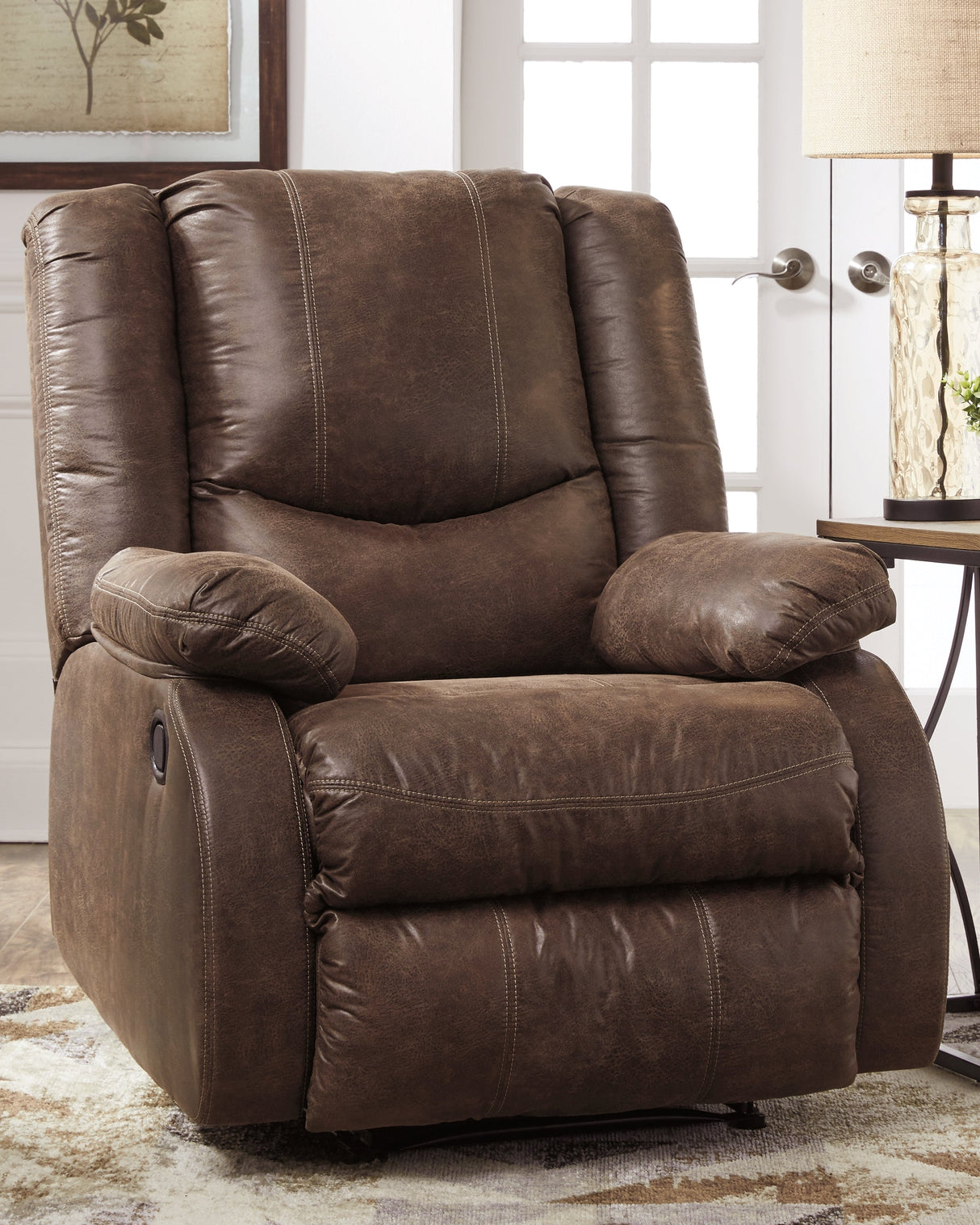 Bladewood Coffee Recliner by Ashley at Eve Furniture