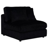 Blaine Black Upholstered Armless Chair by Coaster at Eve Furniture