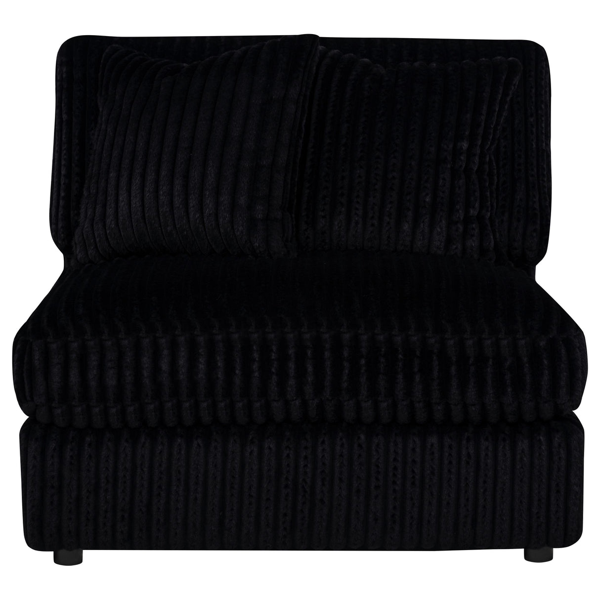 Blaine Black Upholstered Armless Chair by Coaster at Eve Furniture