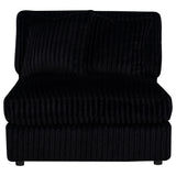 Blaine Black Upholstered Armless Chair by Coaster at Eve Furniture
