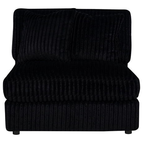 Blaine Black Upholstered Armless Chair by Coaster at Eve Furniture